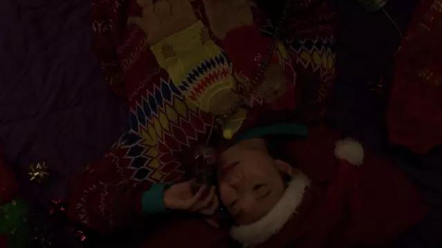 Blizzard Bay Otters in Sweaters Ugly Christmas Sweater worn by Nora (Awkwafina) as seen in Awkwafina is Nora From Queens TV series (S02E07)