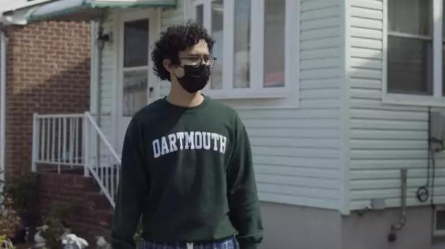 Dartmouth Mid-weight Tackle Twill Sweatshirt worn by Teddy (Gabo Augustine) as seen in Awkwafina is Nora From Queens (S02E10)